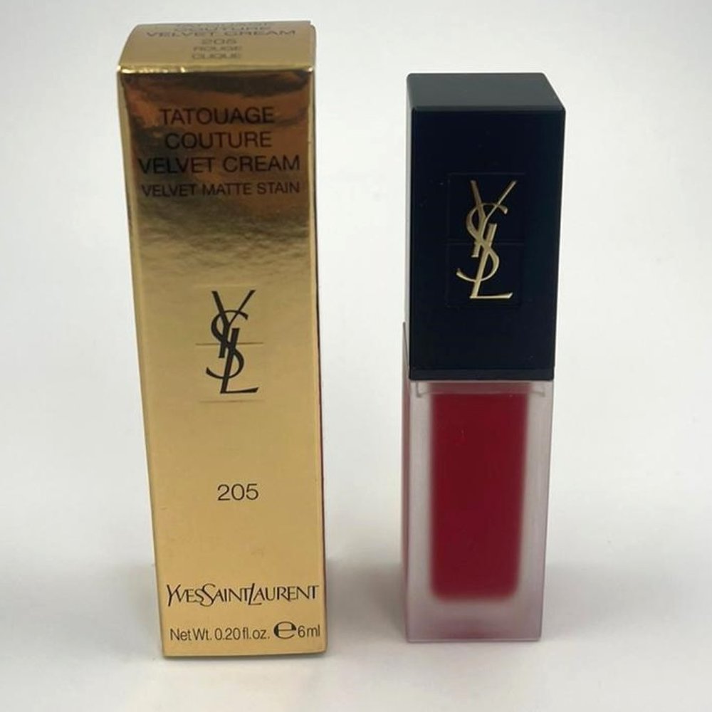 YSL Tatouage Couture Velvet Cream Matte Stain 205 Rouge Clique BRAND NEW